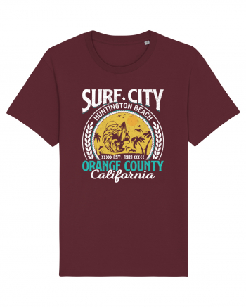 Surf City Huntington Beach Orange County California Burgundy