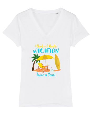 6 months vacation White