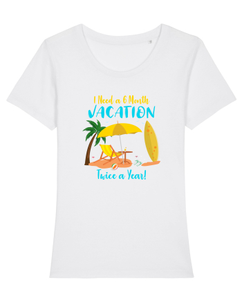 6 months vacation White