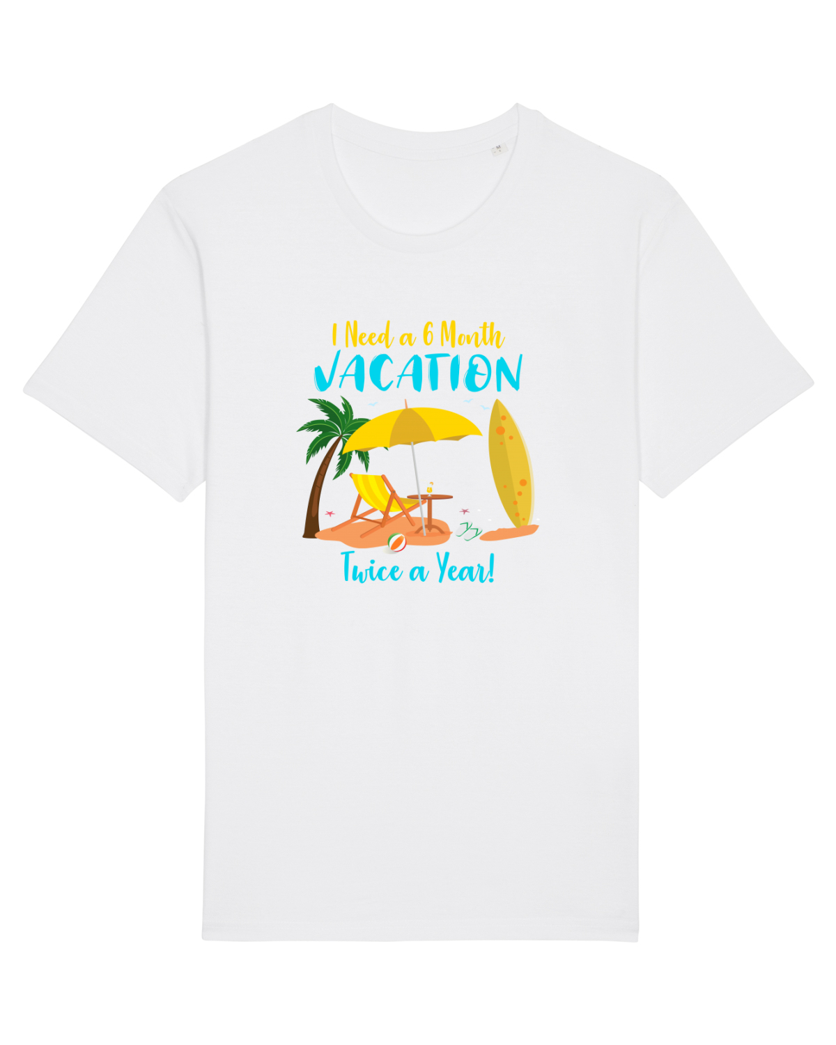 Tricou mânecă scurtă Unisex Rocker White