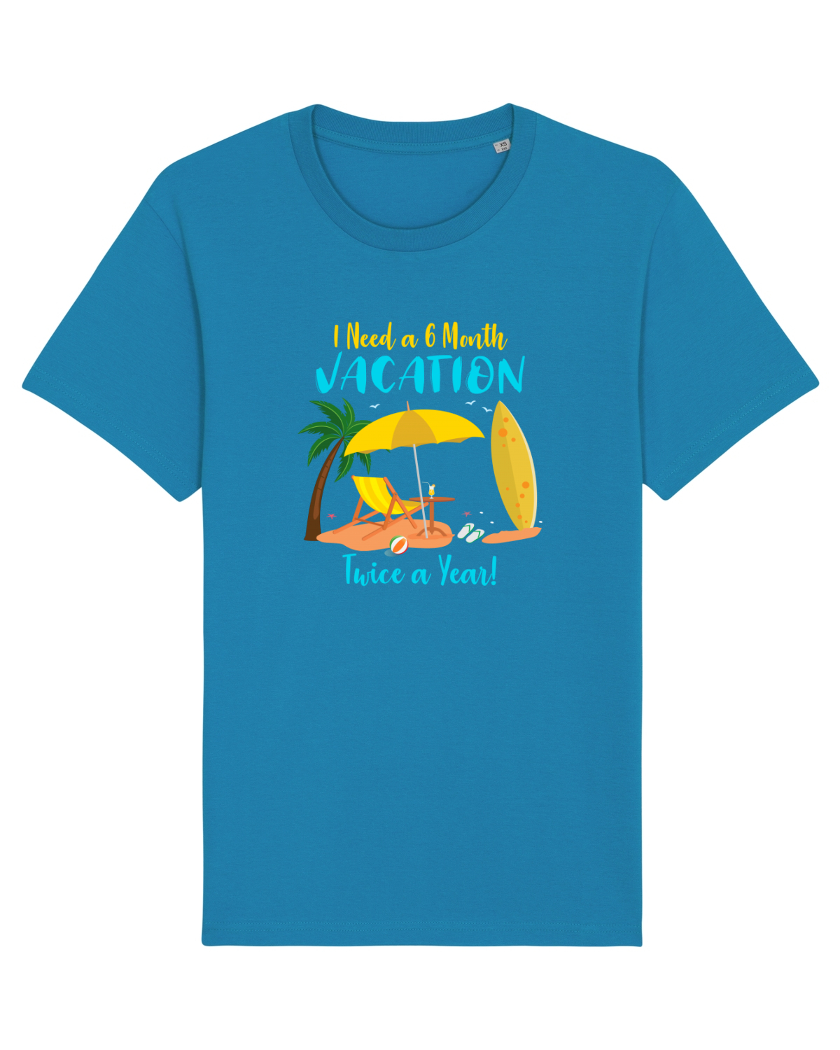 Tricou mânecă scurtă Unisex Rocker Azur