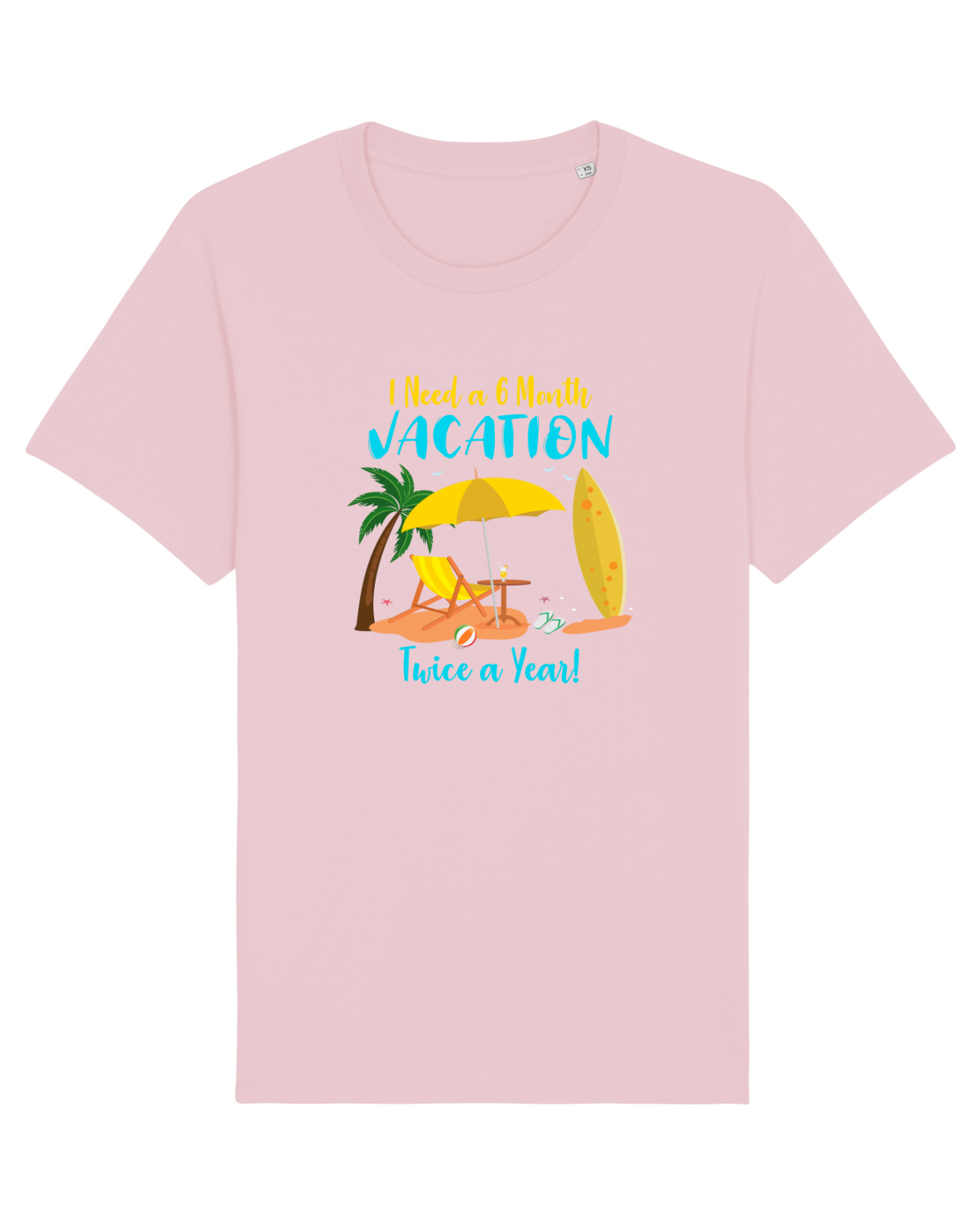 Tricou mânecă scurtă Unisex Rocker Cotton Pink