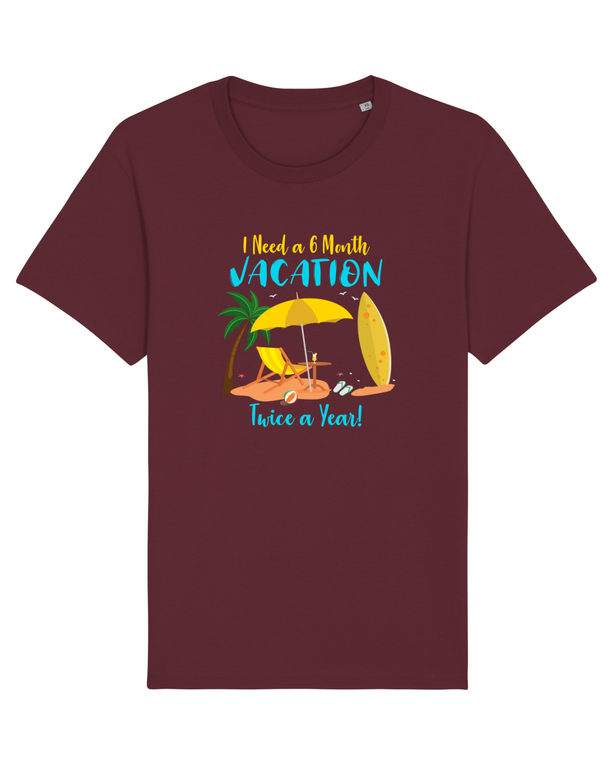 Tricou mânecă scurtă Unisex Rocker Burgundy