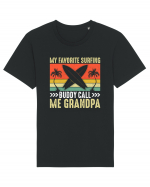 My Favorite Surfing Buddy Call Me Grandpa Tricou mânecă scurtă Unisex Rocker