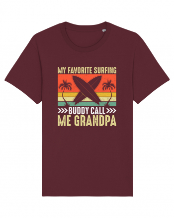 My Favorite Surfing Buddy Call Me Grandpa Burgundy