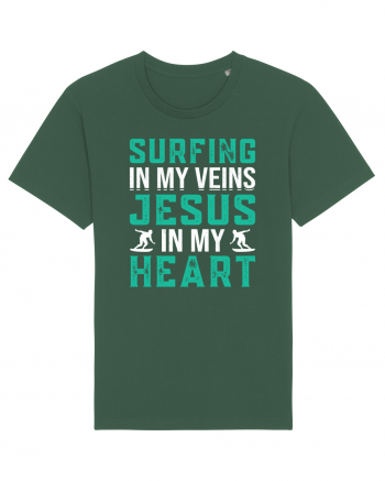 Surfing In My Veins Jesus In My Heart Bottle Green