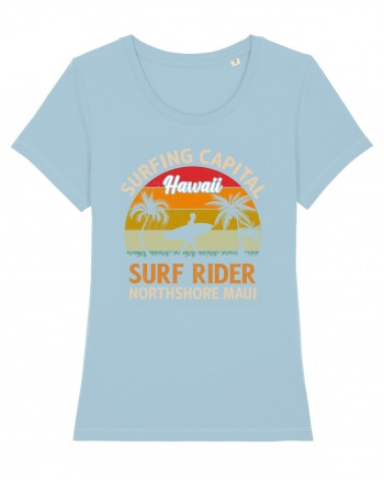 Surfing Capital Hawaii Surf Rider Northshore Maui Sky Blue