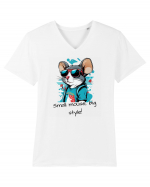 SMALL MOUSE, BIG STYLE! - V2 Tricou mânecă scurtă guler V Bărbat Presenter