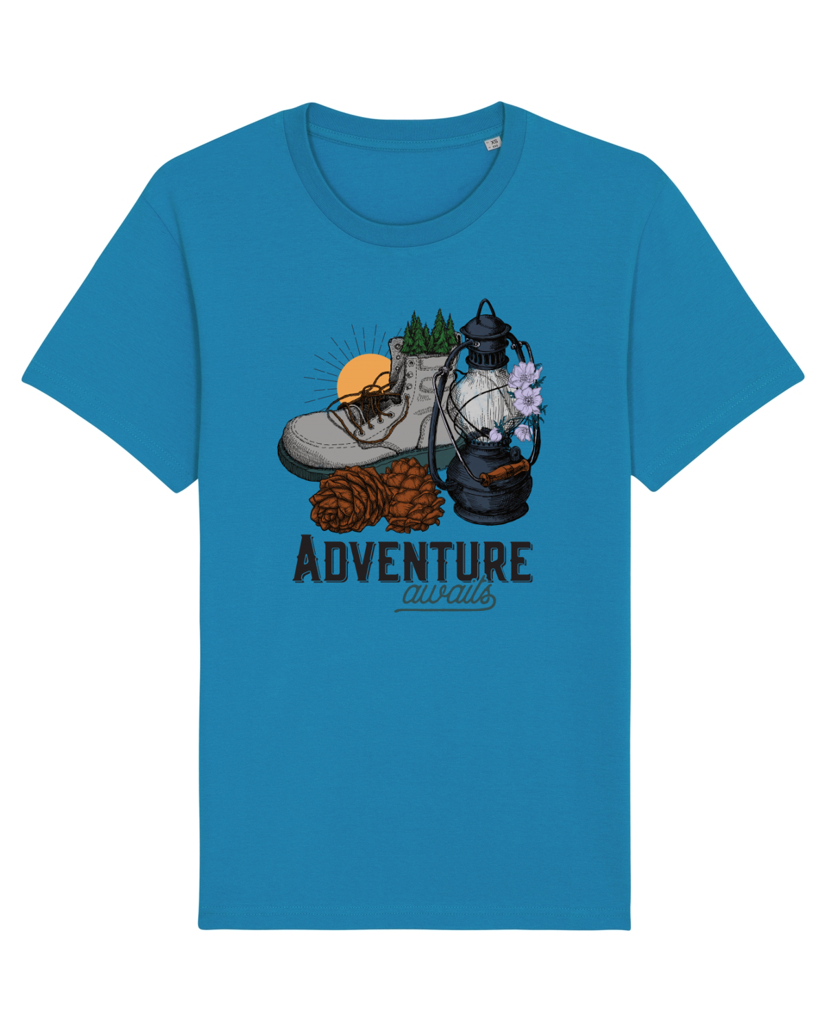 Tricou mânecă scurtă Unisex Rocker Azur