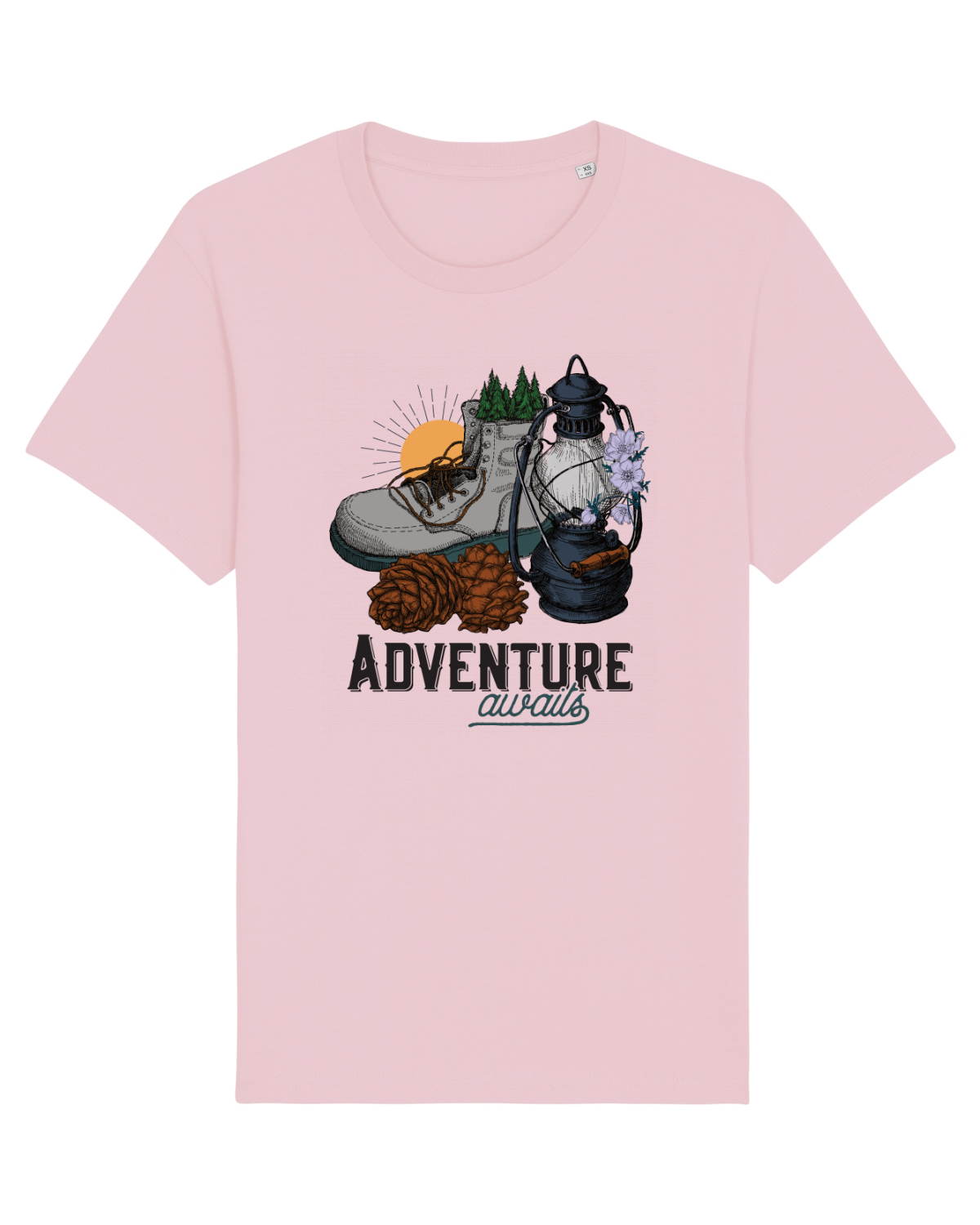 Tricou mânecă scurtă Unisex Rocker Cotton Pink