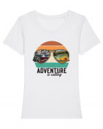 pentru aventurieri - Adventure is calling Tricou mânecă scurtă guler larg fitted Damă Expresser