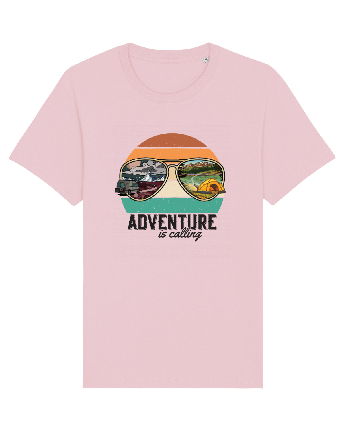 Tricou mânecă scurtă Unisex Rocker Cotton Pink
