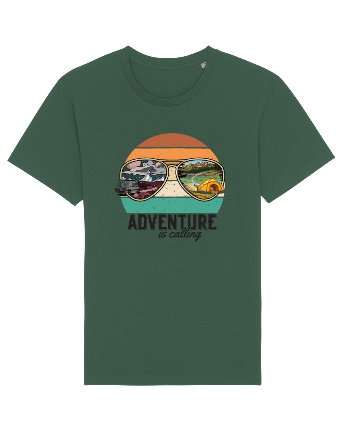 Tricou mânecă scurtă Unisex Rocker Bottle Green