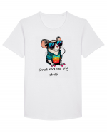 SMALL MOUSE, BIG STYLE! - V4 Tricou mânecă scurtă guler larg Bărbat Skater