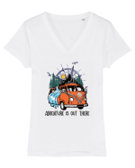 pentru aventurieri - Adventure is out there Tricou mânecă scurtă guler V Damă Evoker