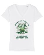 pentru aventurieri - And into the forest I go Tricou mânecă scurtă guler V Damă Evoker