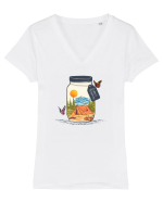 pentru aventurieri - Collect moments Tricou mânecă scurtă guler V Damă Evoker