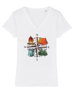 pentru aventurieri - Explore the great outdoors Tricou mânecă scurtă guler V Damă Evoker