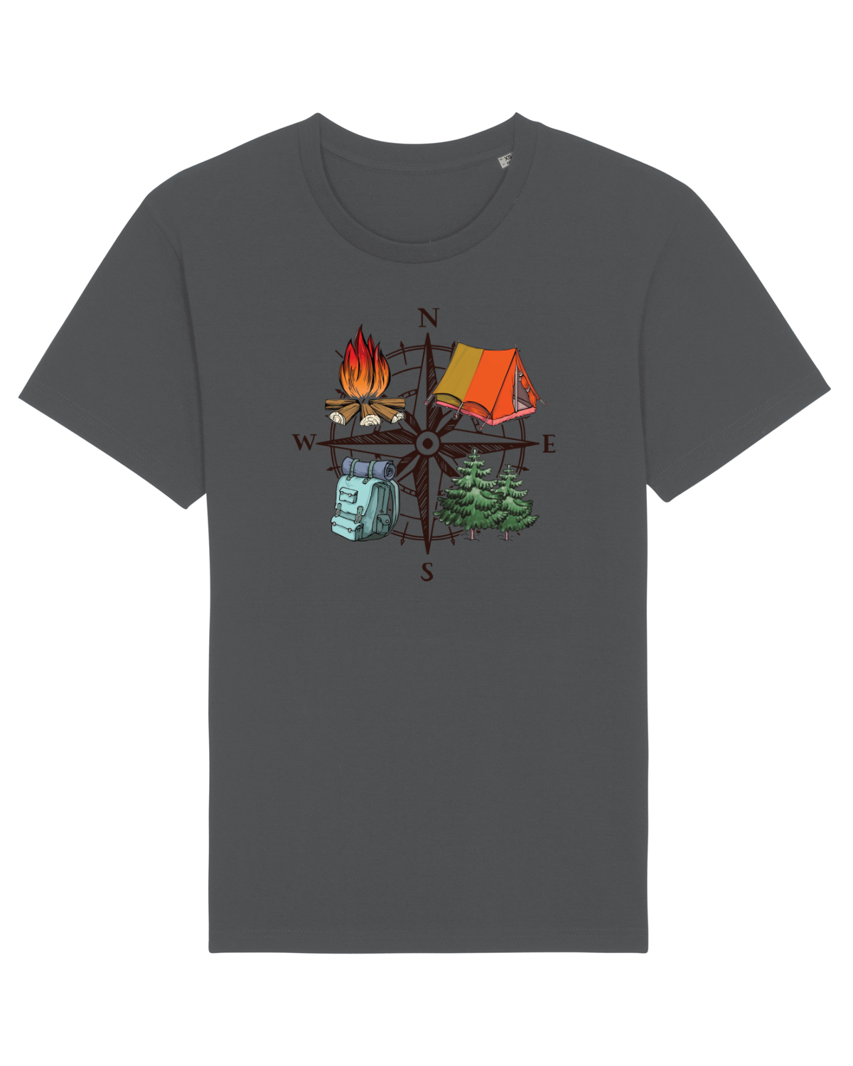 Tricou mânecă scurtă Unisex Rocker Anthracite