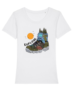 pentru aventurieri - Explorer boots Tricou mânecă scurtă guler larg fitted Damă Expresser