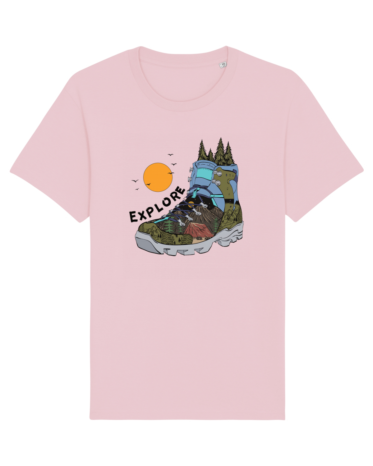 Tricou mânecă scurtă Unisex Rocker Cotton Pink