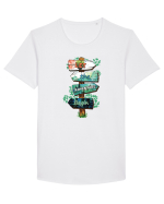 pentru aventurieri - Let the adventure begin Tricou mânecă scurtă guler larg Bărbat Skater