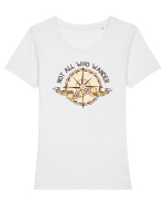 pentru aventurieri - Not all who wander are lost Tricou mânecă scurtă guler larg fitted Damă Expresser