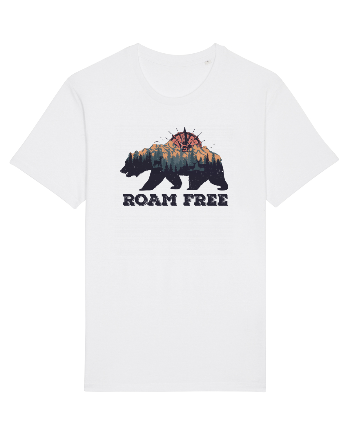 Tricou mânecă scurtă Unisex Rocker White