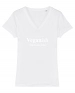 Veganish Tricou mânecă scurtă guler V Damă Evoker