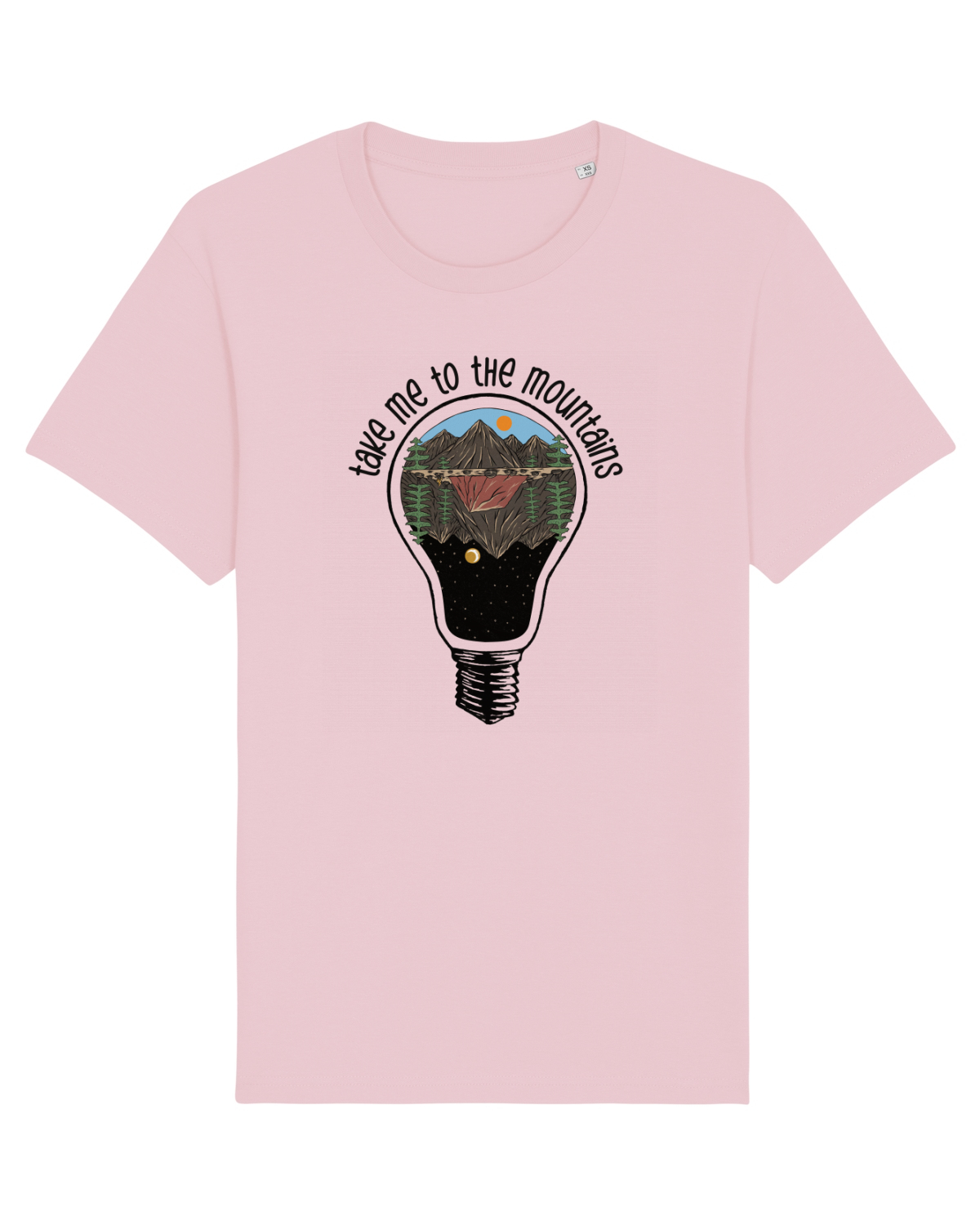 Tricou mânecă scurtă Unisex Rocker Cotton Pink