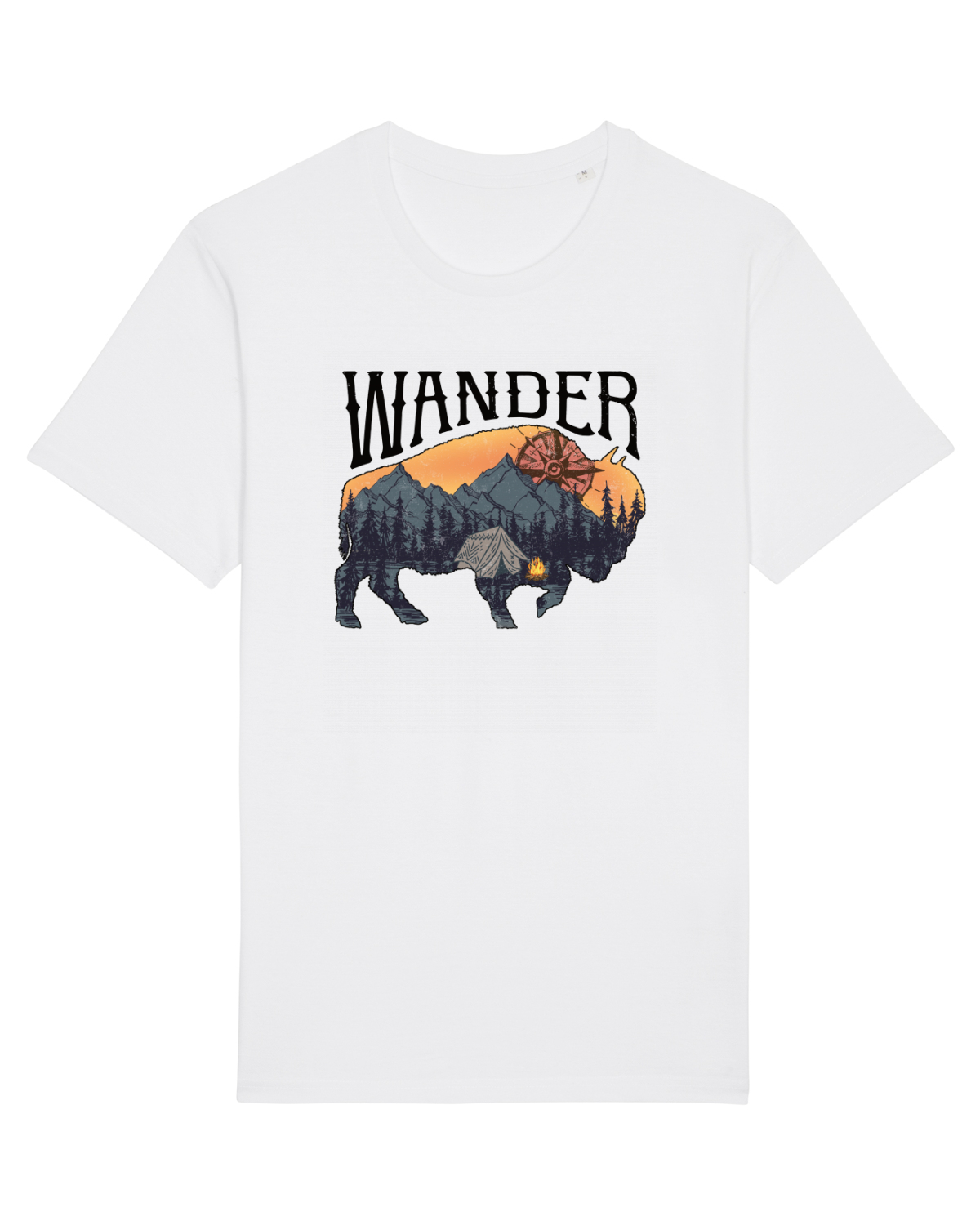 Tricou mânecă scurtă Unisex Rocker White
