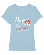 Music can cure Tricou mânecă scurtă guler larg fitted Damă Expresser