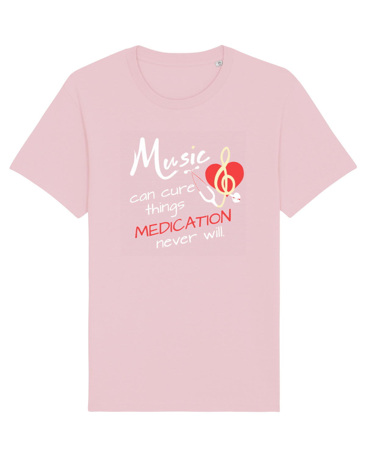 Tricou mânecă scurtă Unisex Rocker Cotton Pink