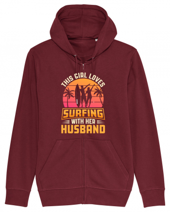 This Girl Loves Surfing With Her Husband Burgundy