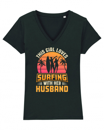 This Girl Loves Surfing With Her Husband Black