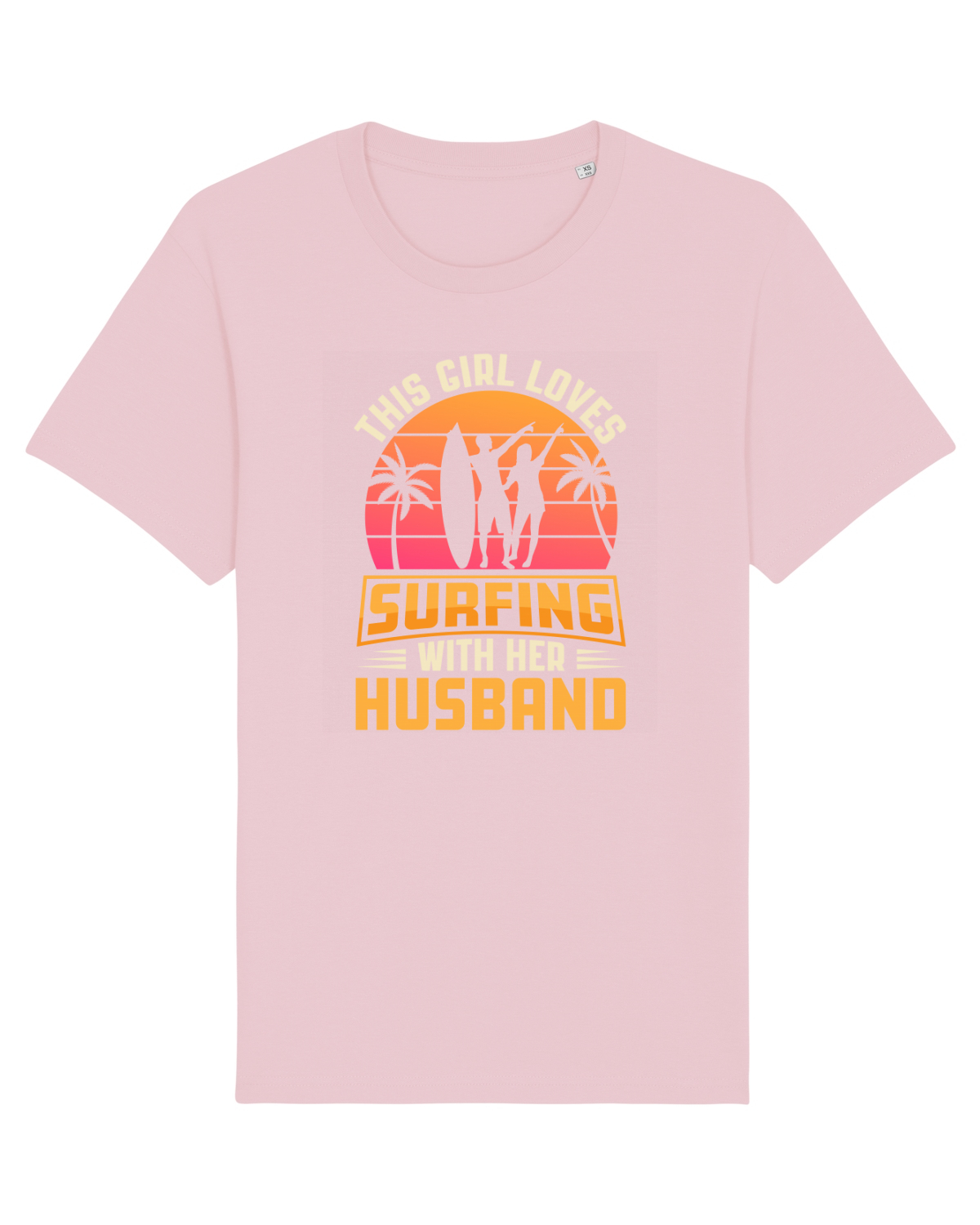 Tricou mânecă scurtă Unisex Rocker Cotton Pink