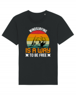 Windsurfing is a way to be free Tricou mânecă scurtă Unisex Rocker