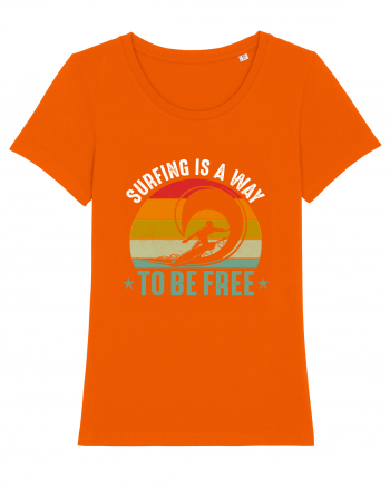 Surfing is a way to be free Bright Orange