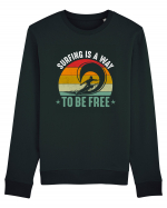 Surfing is a way to be free Bluză mânecă lungă Unisex Rise