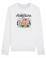 in stil line art - And so the adventure begins Bluză mânecă lungă Unisex Rise