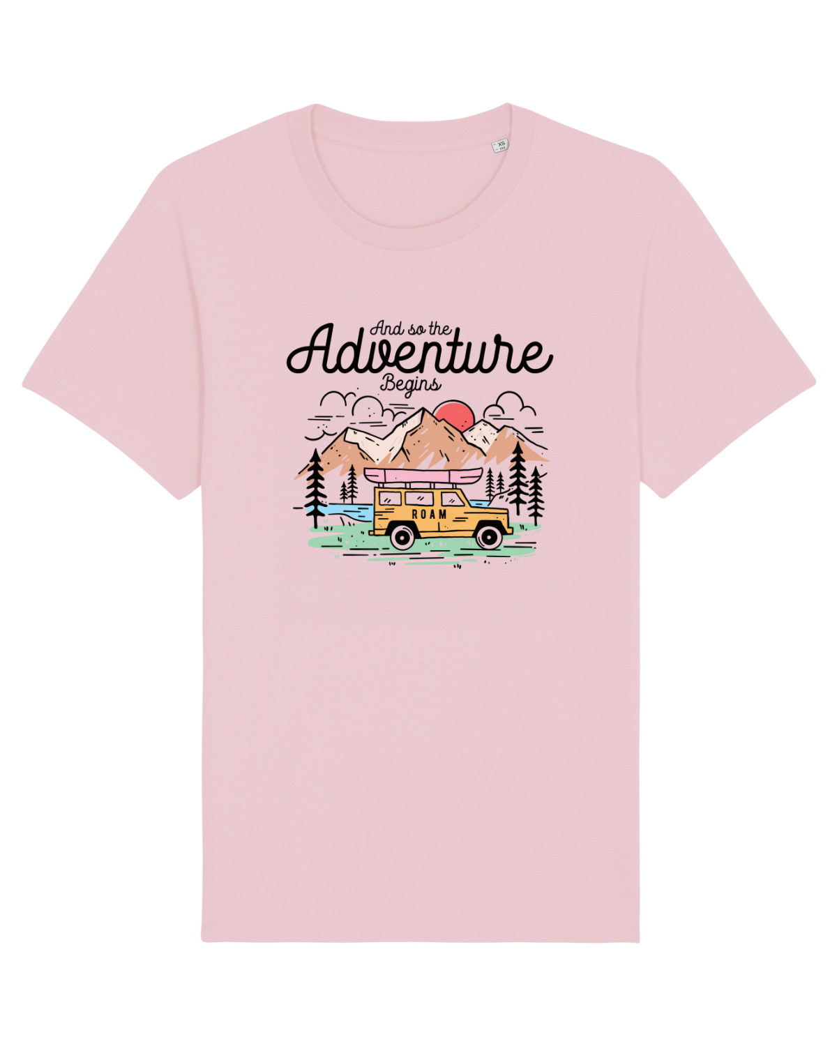 Tricou mânecă scurtă Unisex Rocker Cotton Pink