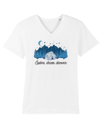 in stil line art - Explore dream discover Tricou mânecă scurtă guler V Bărbat Presenter