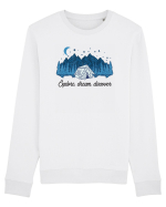 in stil line art - Explore dream discover Bluză mânecă lungă Unisex Rise