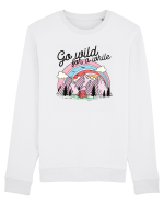in stil line art - Go wild for a while Bluză mânecă lungă Unisex Rise