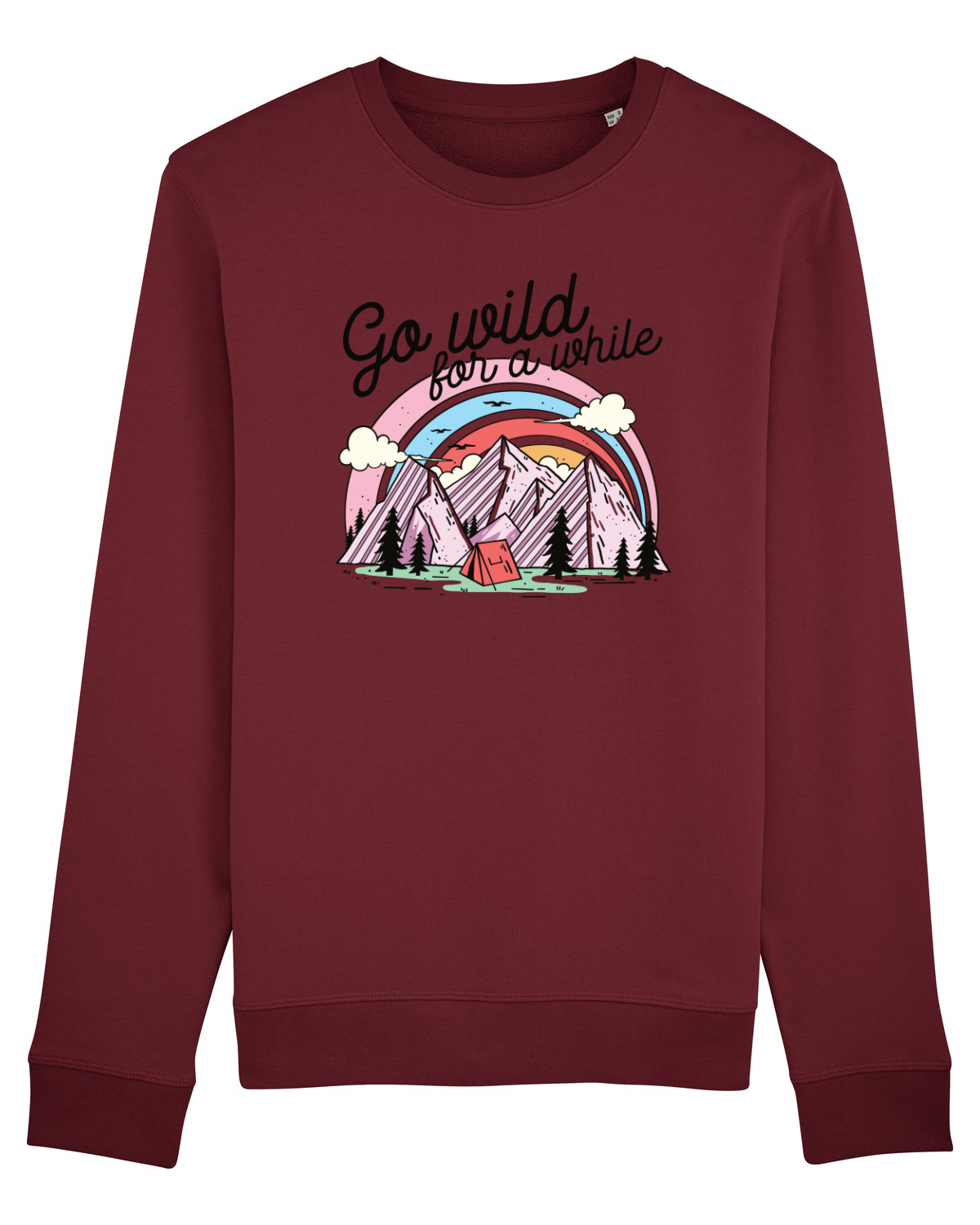 Bluză mânecă lungă Unisex Rise Burgundy