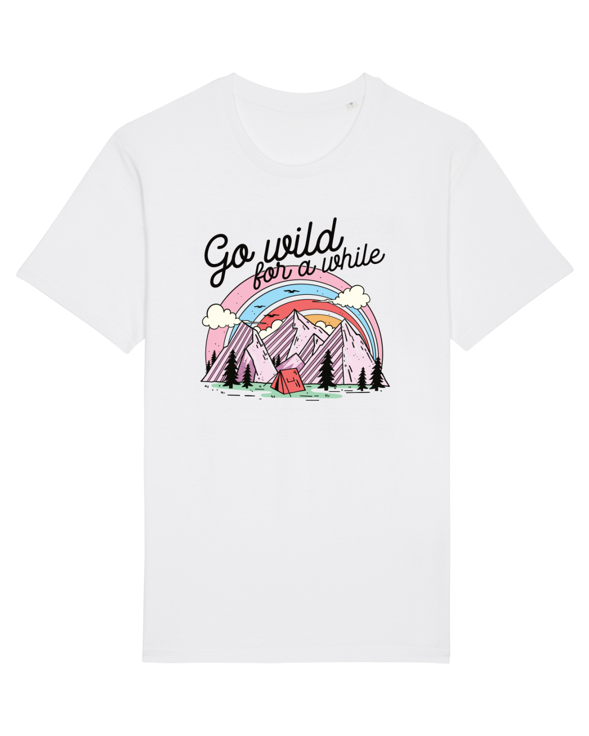 Tricou mânecă scurtă Unisex Rocker White