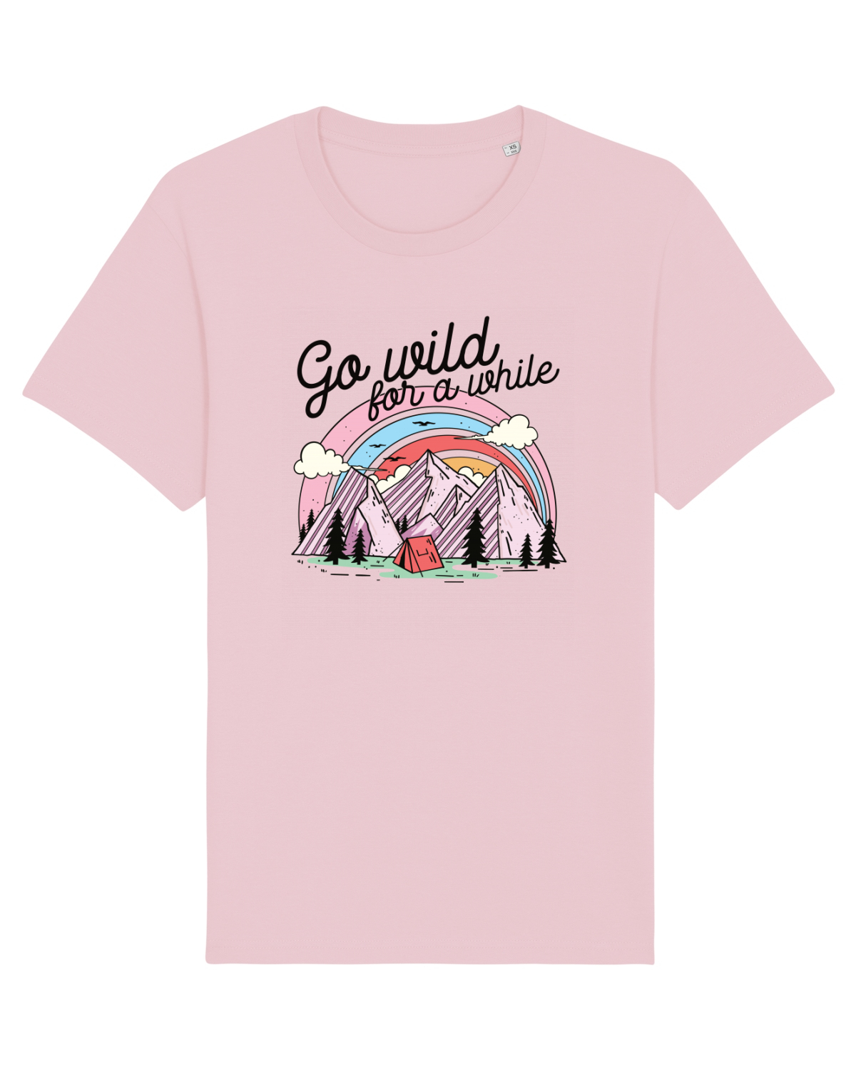 Tricou mânecă scurtă Unisex Rocker Cotton Pink