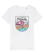 in stil line art - I would rather be outside Tricou mânecă scurtă  Copii Mini Creator