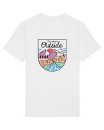 in stil line art - I would rather be outside Tricou mânecă scurtă Unisex Rocker