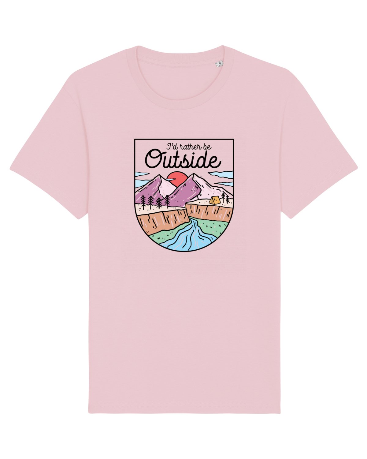 Tricou mânecă scurtă Unisex Rocker Cotton Pink